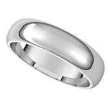 Continuum Sterling Silver 5 mm Half Round Band Size 14