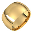 14K Yellow 11 mm Half Round Band Size 11