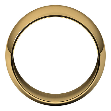 10K Yellow 11 mm Half Round Band Size 10.5