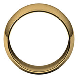 14K Yellow Gold 11 mm Half Round Band Size 7.5