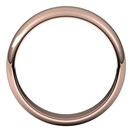 10K Rose 6 mm Half Round Band