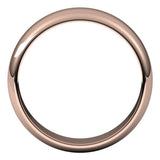 14K Rose 6 mm Half Round Band