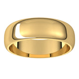 10K Yellow 6 mm Half Round Band