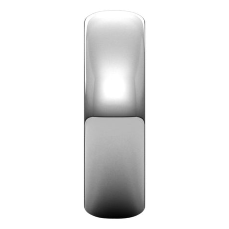 14K White 6 mm Half Round Band