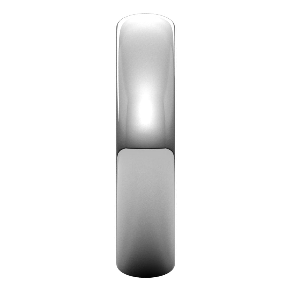 14K White Gold 4.5 mm Half Round Band Size 8