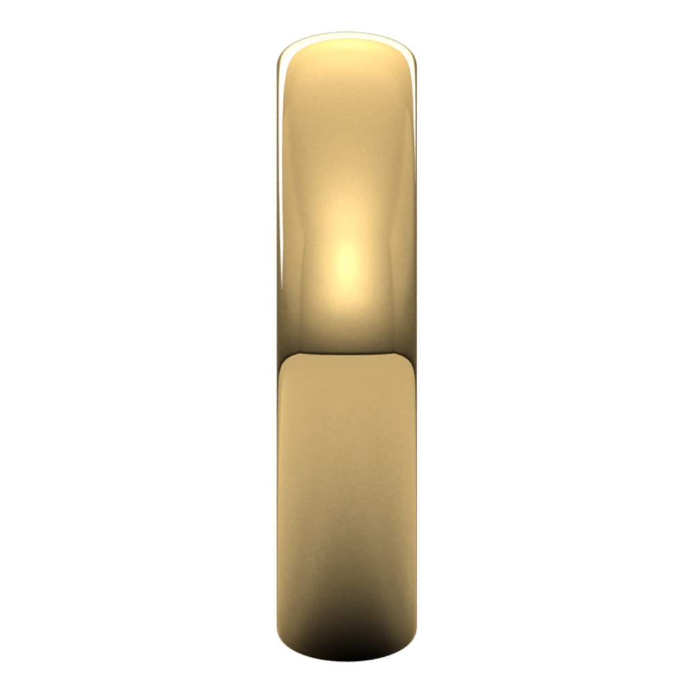 10K Yellow Gold 4.5 mm Half Round Band Size 8.5