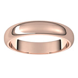 14K Rose 4 mm Half Round Band