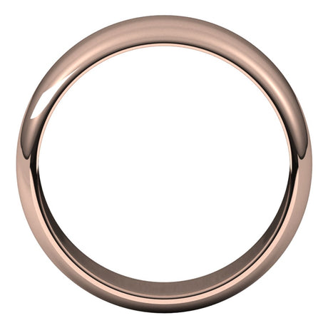 10K Rose 7 mm Half Round Band Size 4.5