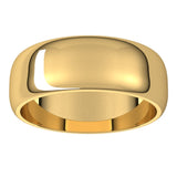 18K Yellow 7 mm Half Round Band