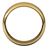 14K Yellow Gold 8 mm Half Round Band Size 6