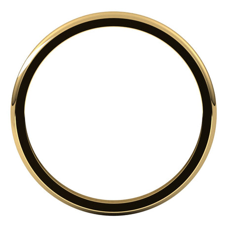 10K Yellow Gold 2 mm Stepped-Edge Half Round Band Size 6