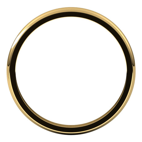 10K Yellow Gold 2.5 mm Stepped-Edge Half Round Band Size 6