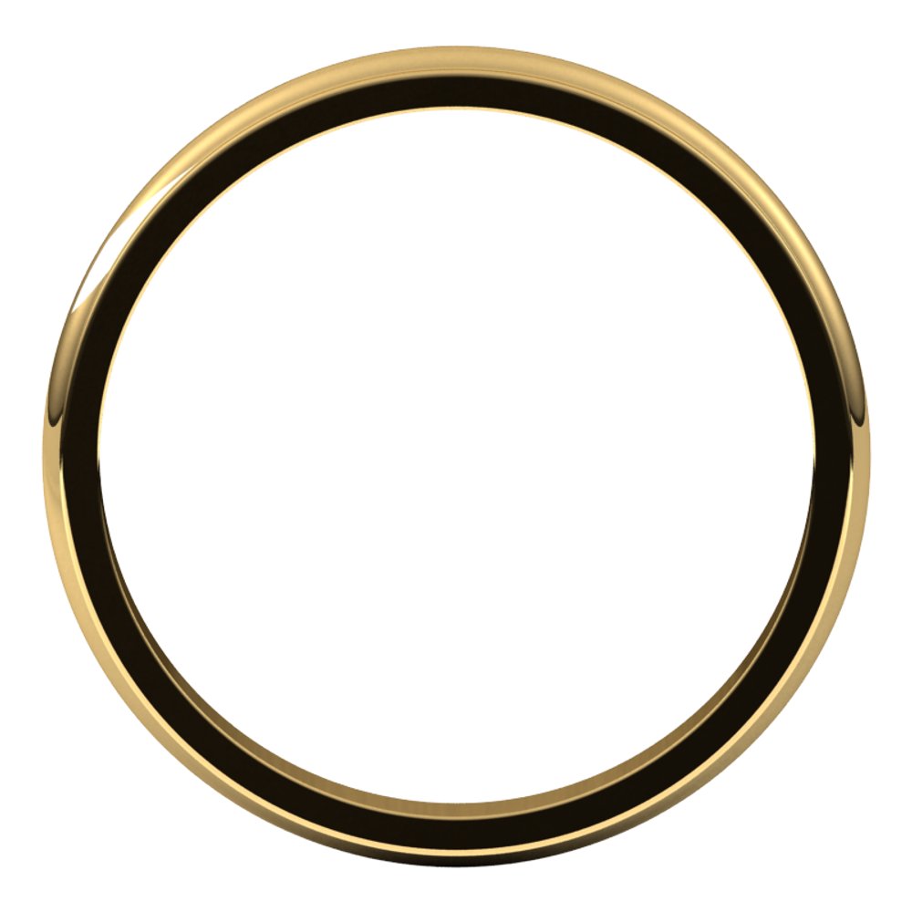 10K Yellow Gold 2.5 mm Stepped-Edge Half Round Band Size 6