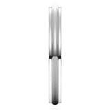 Platinum 2.5 mm Stepped-Edge Half Round Band Size 6
