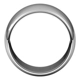 Sterling Silver 12 mm Half Round Band Size 8