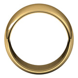 10K Yellow Gold 12 mm Half Round Band Size 11