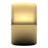 14K Yellow Gold 12 mm Half Round Band Size 6.5