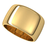 10K Yellow Gold 12 mm Half Round Band Size 11