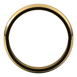 14K Yellow 4 mm Half Round Edge Band Size 9