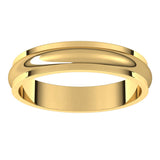 14K Yellow 4 mm Half Round Edge Band Size 9