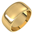 14K Yellow Gold 9 mm Half Round Band Size 4