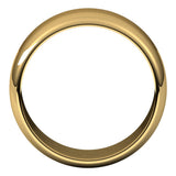 14K Yellow Gold 9 mm Half Round Band Size 4