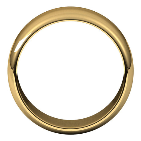 10K Yellow Gold 9 mm Half Round Band Size 5.5