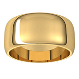 14K Yellow Gold 9 mm Half Round Band Size 4