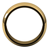 14K Yellow 8 mm Half Round Edge Band