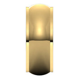 14K Yellow 8 mm Stepped-Edge Half Round Band Size 11