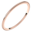 14K Rose Gold 1 mm Lightweight Half Round Band Size 6