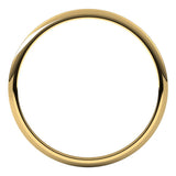 10K Yellow Gold 1 mm Lightweight Half Round Band Size 7
