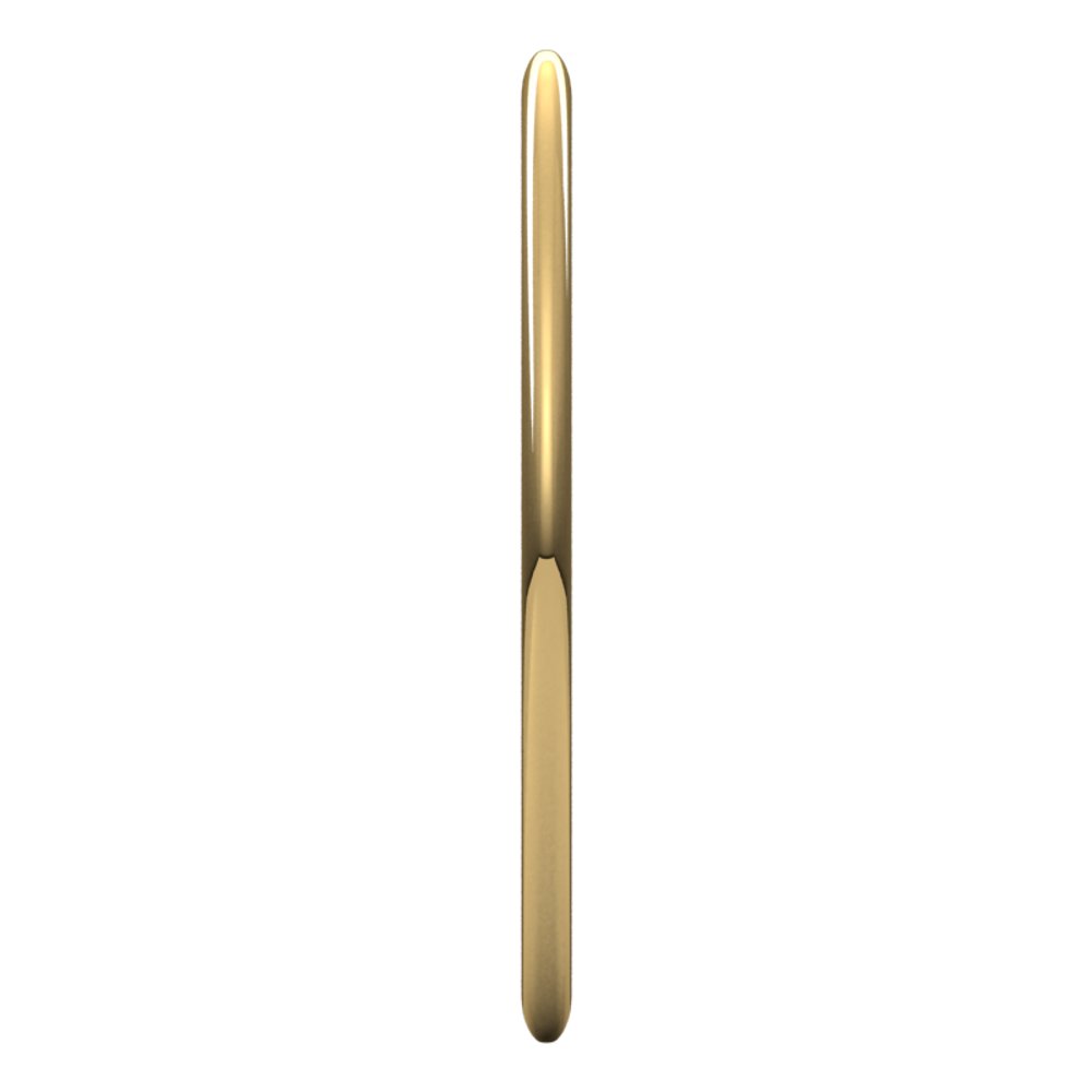 14K Yellow Gold 1 mm Lightweight Half Round Band Size 5.5