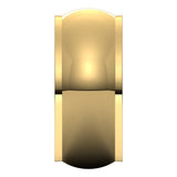 14K Yellow Gold 9 mm Stepped-Edge Half Round Band Size 9