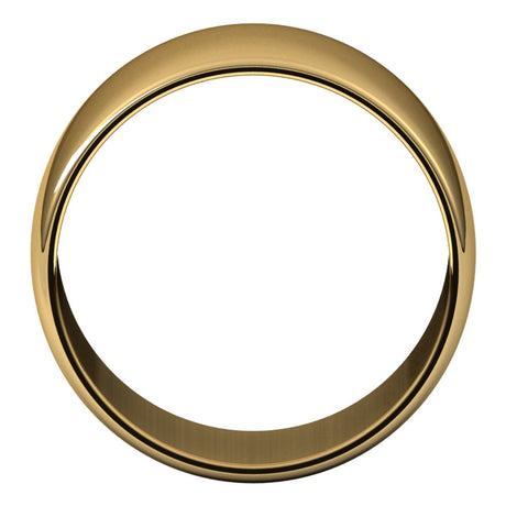 14K Yellow Gold 11 mm Lightweight Half Round Band Size 7.5