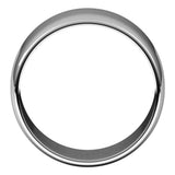 14K White Gold 10 mm Lightweight Half Round Band Size 9