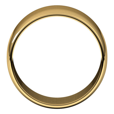 14K Yellow 10 mm Lightweight Half Round Band