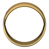 10K Yellow Gold 10 mm Lightweight Half Round Band Size 7.5