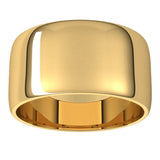 14K Yellow 10 mm Half Round Light Band