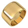 14K Yellow Gold 12 mm Lightweight Half Round Band Size 7.5