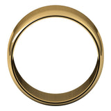 14K Yellow 12 mm Half Round Light Band