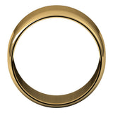 14K Yellow Gold 12 mm Lightweight Half Round Band Size 7.5