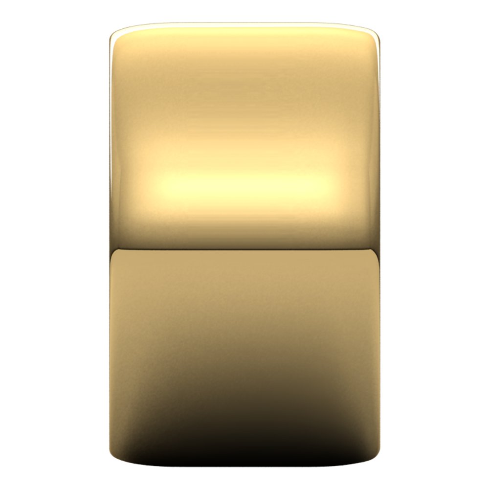 14K Yellow Gold 12 mm Lightweight Half Round Band Size 7.5