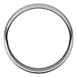 Platinum 5 mm Half Round Light Band