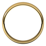 14K Yellow 5 mm Half Round Light Band