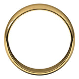 10K Yellow 7 mm Half Round Light Band