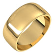 10K Yellow Gold 8 mm Lightweight Half Round Band Size 9
