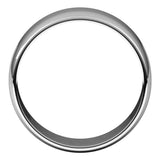 14K White Gold 8 mm Lightweight Half Round Band Size 11