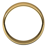 14K Yellow 8 mm Half Round Light Band