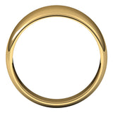 14K Yellow 10 mm Half Round Tapered Band